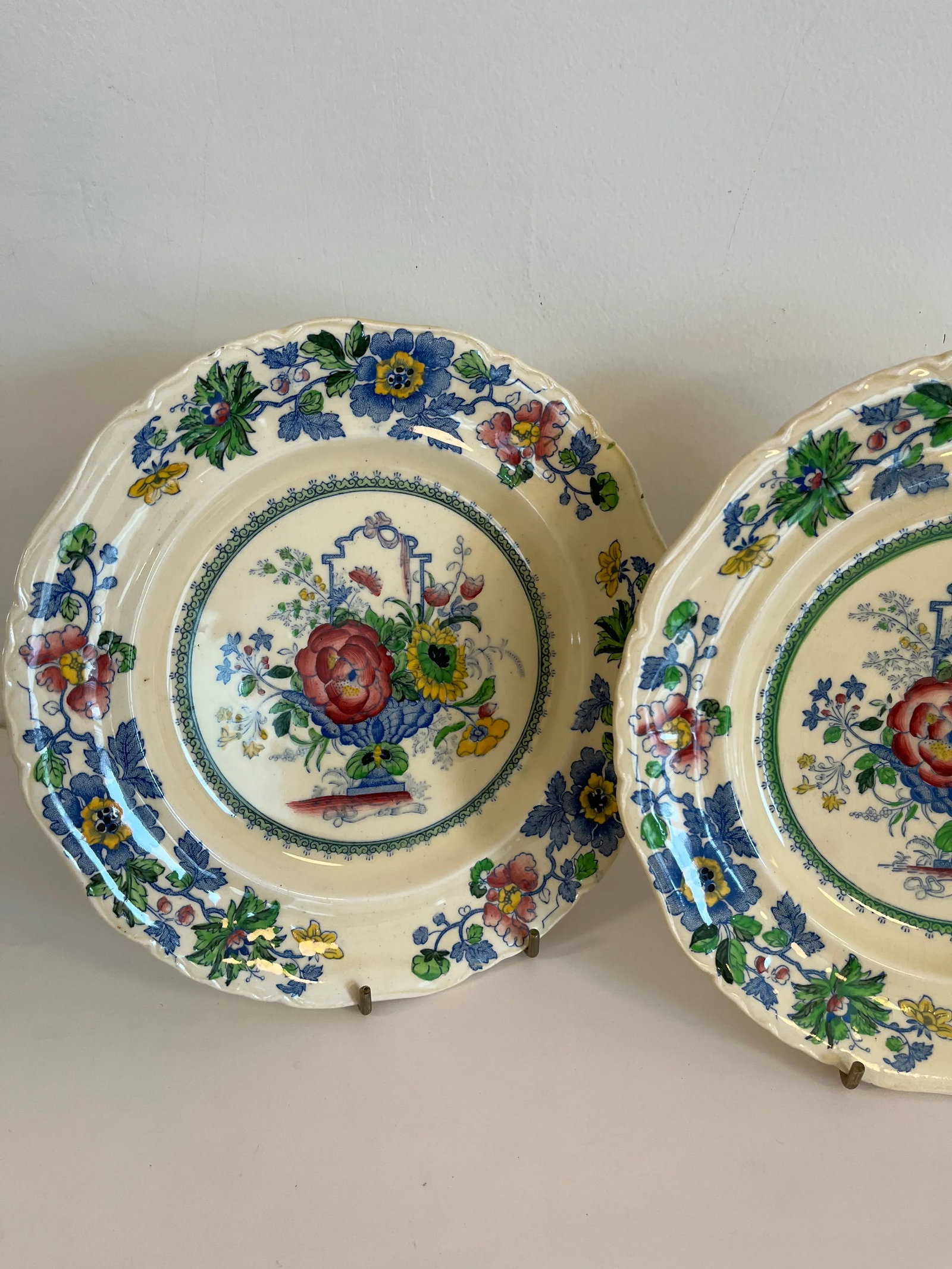 Set of 8 Vintage Mason's Strathmore Ironstone Porcelain Dessert Plates - 5