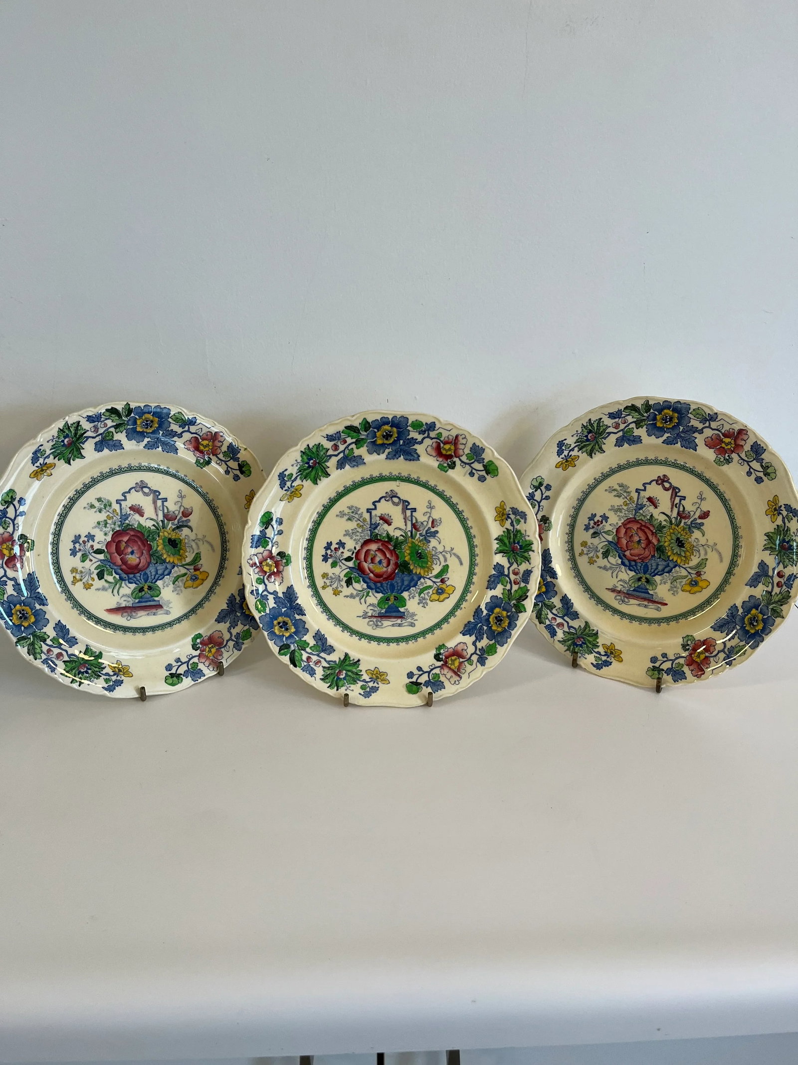 Set of 8 Vintage Mason's Strathmore Ironstone Porcelain Dessert Plates - 6