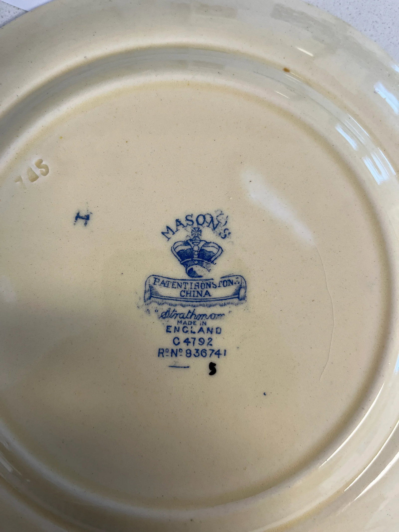 Set of 8 Vintage Mason's Strathmore Ironstone Porcelain Dessert Plates - 8