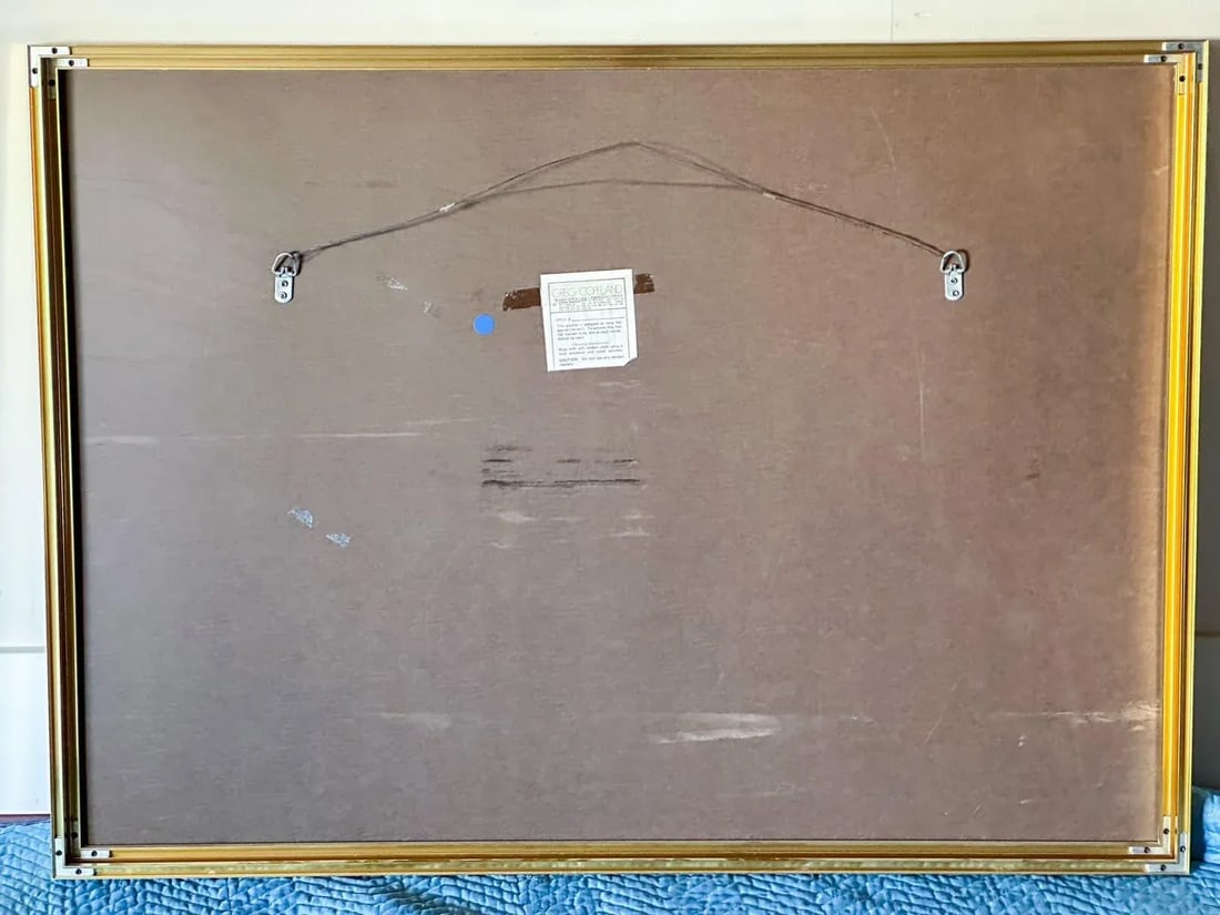 Signed and Numbered Colored Lithograph in a Greg Copeland Gold Frame - 9