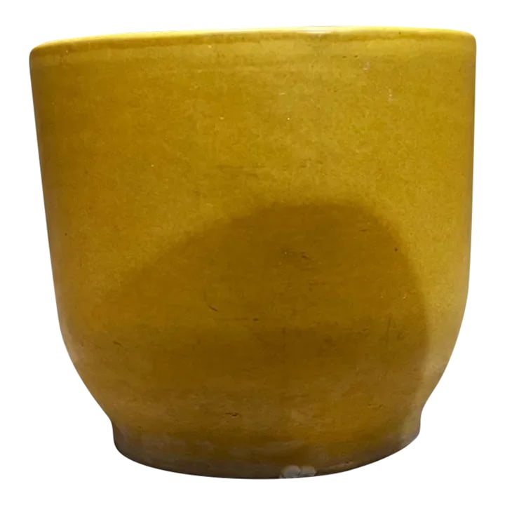 1970s Gainey Art Pottery Modern Ceramics Yellow Planter La Verne, Calif (1 of 6)