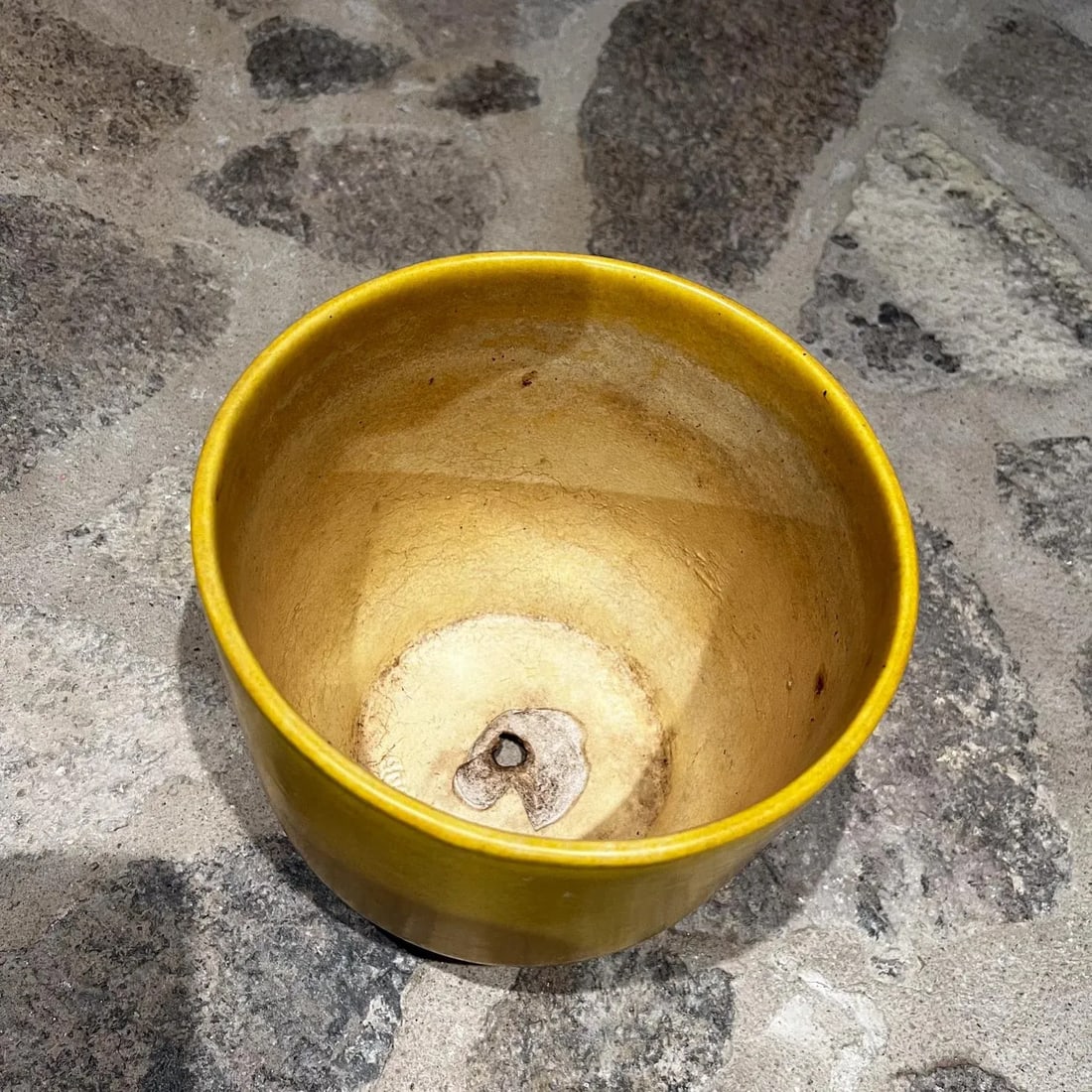 1970s Gainey Art Pottery Modern Ceramics Yellow Planter La Verne, Calif - 3