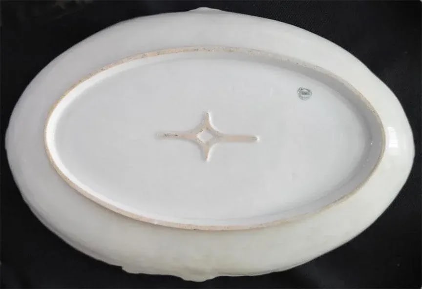 Viennese Porcelain China Serving Bowl & 8 Plates - Leonard Vienna Austria - 12