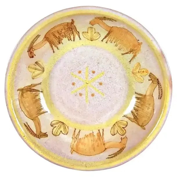 Guido Gambone Grazing Goats Monumental Stoneware Centerpiece Bowl, Italy, 1950 - 6