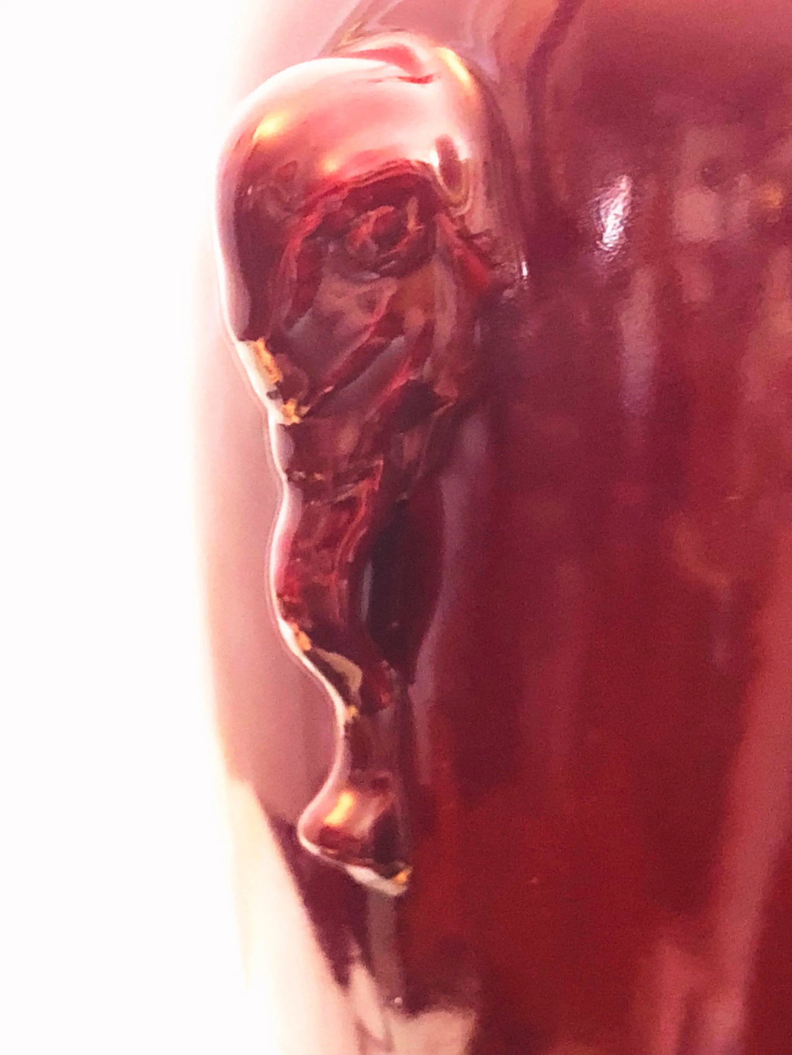 1950s Marbro Oxblood Elephant-Handled Chinese Urn Table Lamp Sangre De Boeuf Regency - 3