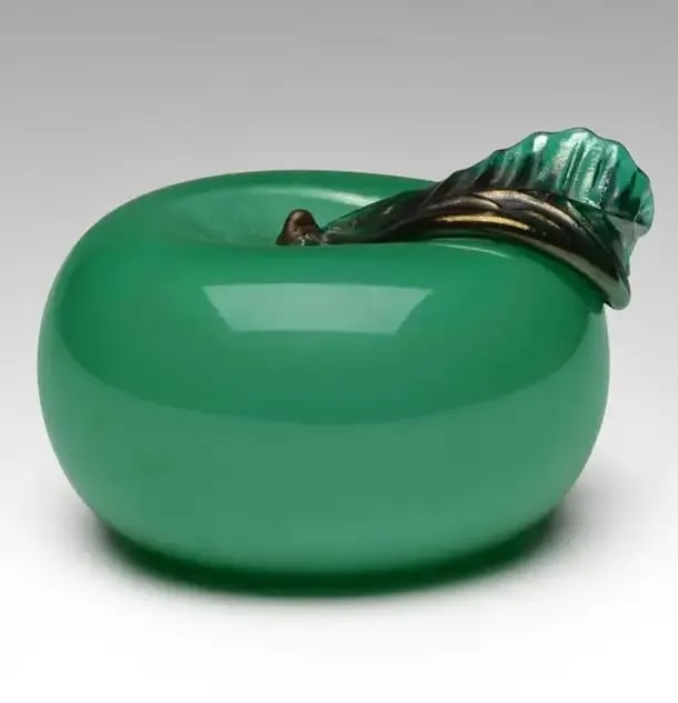 Napoleone Martinuzzi for Venini Green Apple Glass Sculpture, Italy, 1926, Signed - 2