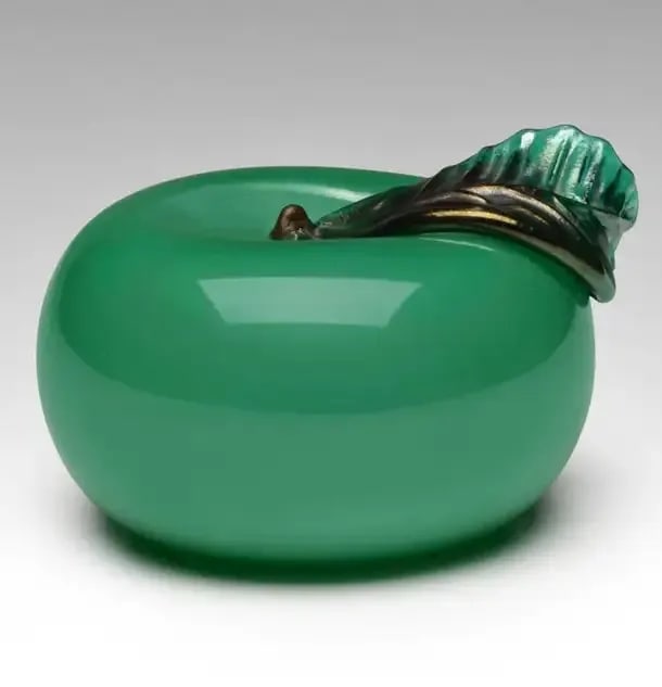 Napoleone Martinuzzi for Venini Green Apple Glass Sculpture, Italy, 1926, Signed - 3
