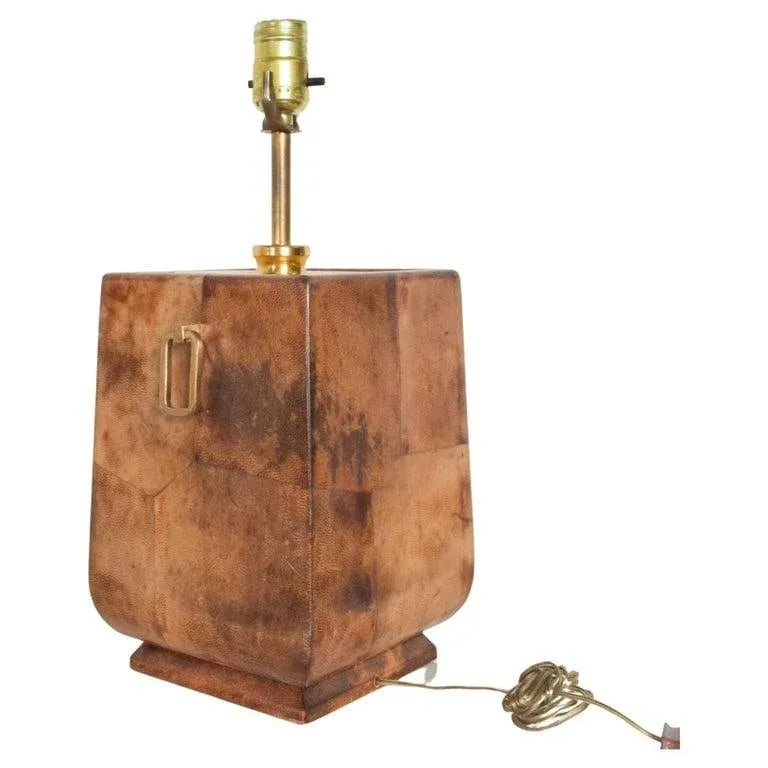 1960s Aldo Tura Lacquered Parchment Bronze Table Lamp Italy - 4