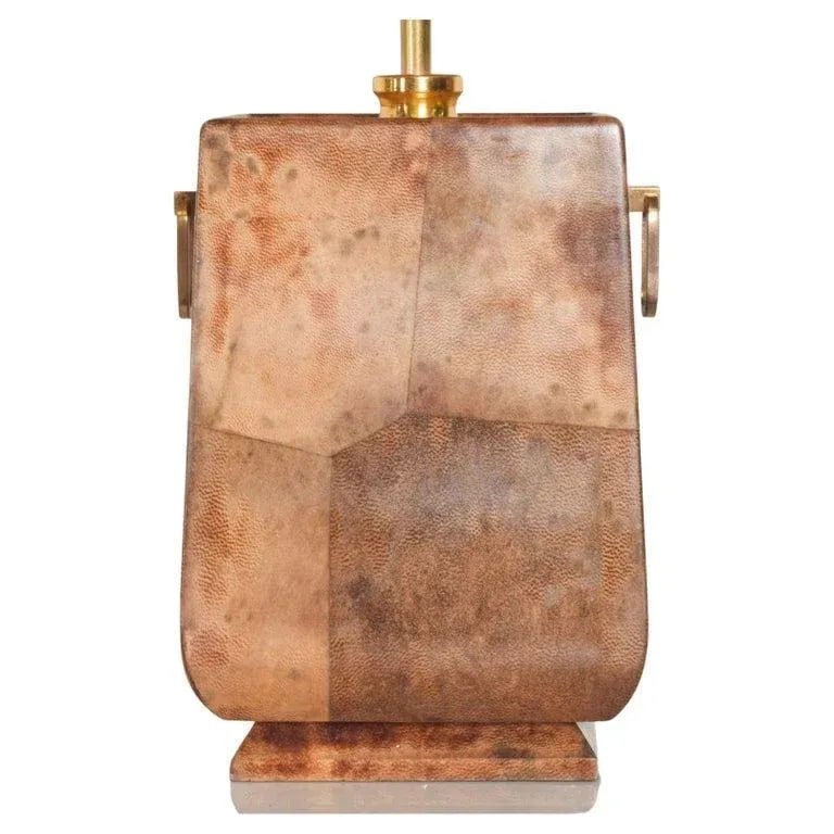 1960s Aldo Tura Lacquered Parchment Bronze Table Lamp Italy - 8