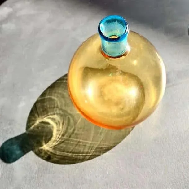 Venini Murano Glass Bottles, Incalmo Two-Toned Neck Vases, Set of 3, 1960 - 2