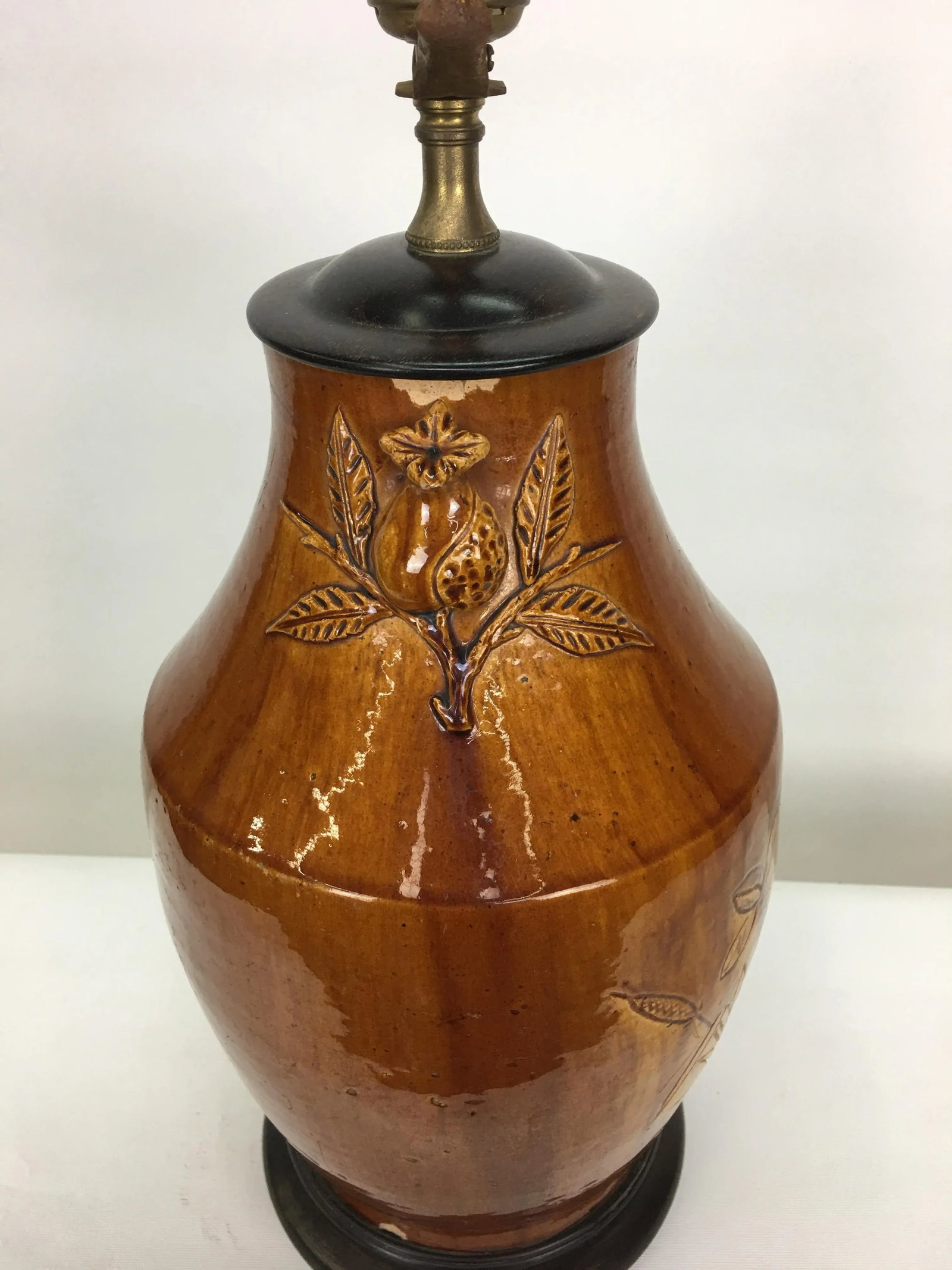 Vintage Ceramic Lotus Lamp - 2