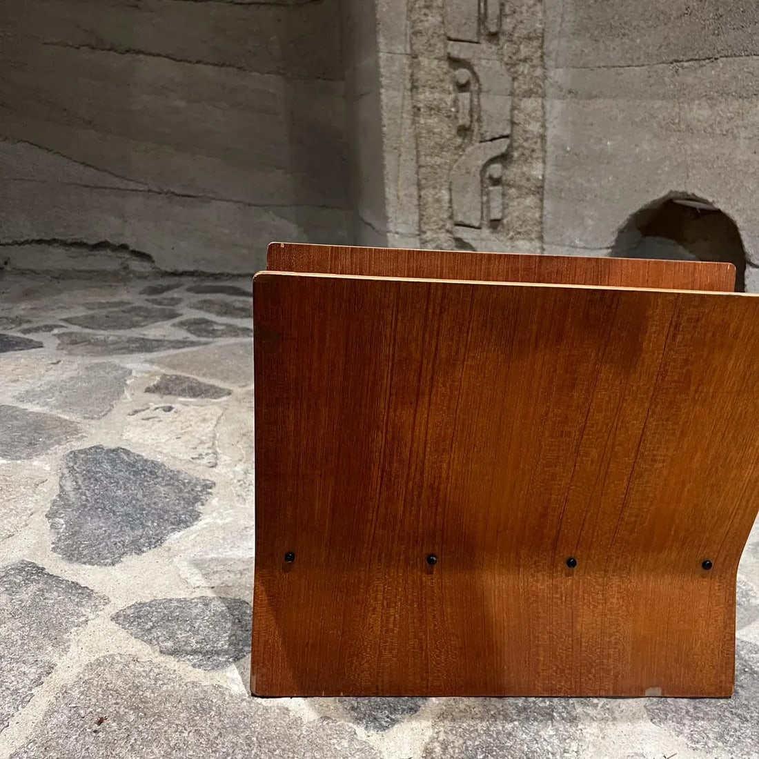1980s Modern Sculptural Teak Magazine Rack After Alvar Aalto - 2