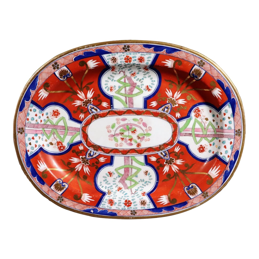 Regency Period Coalport Porcelain Dish Painted With the Dollar Pattern (1 of 5)