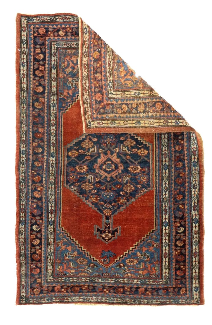 Late 18th Century Antique Persian Bidjar Rug 2'8'' x 4'1'' - 5