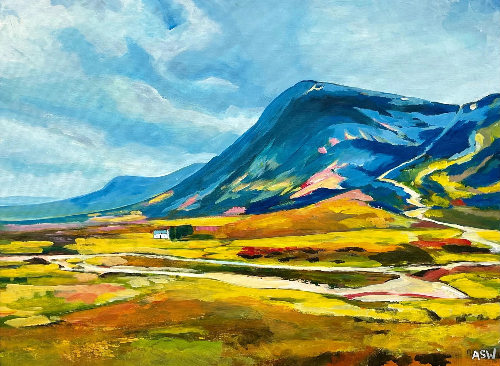 Angela Wakefield Colourful Abstract Landscape Painting of Scottish Highlands Contemporary Artist, 20 - 11