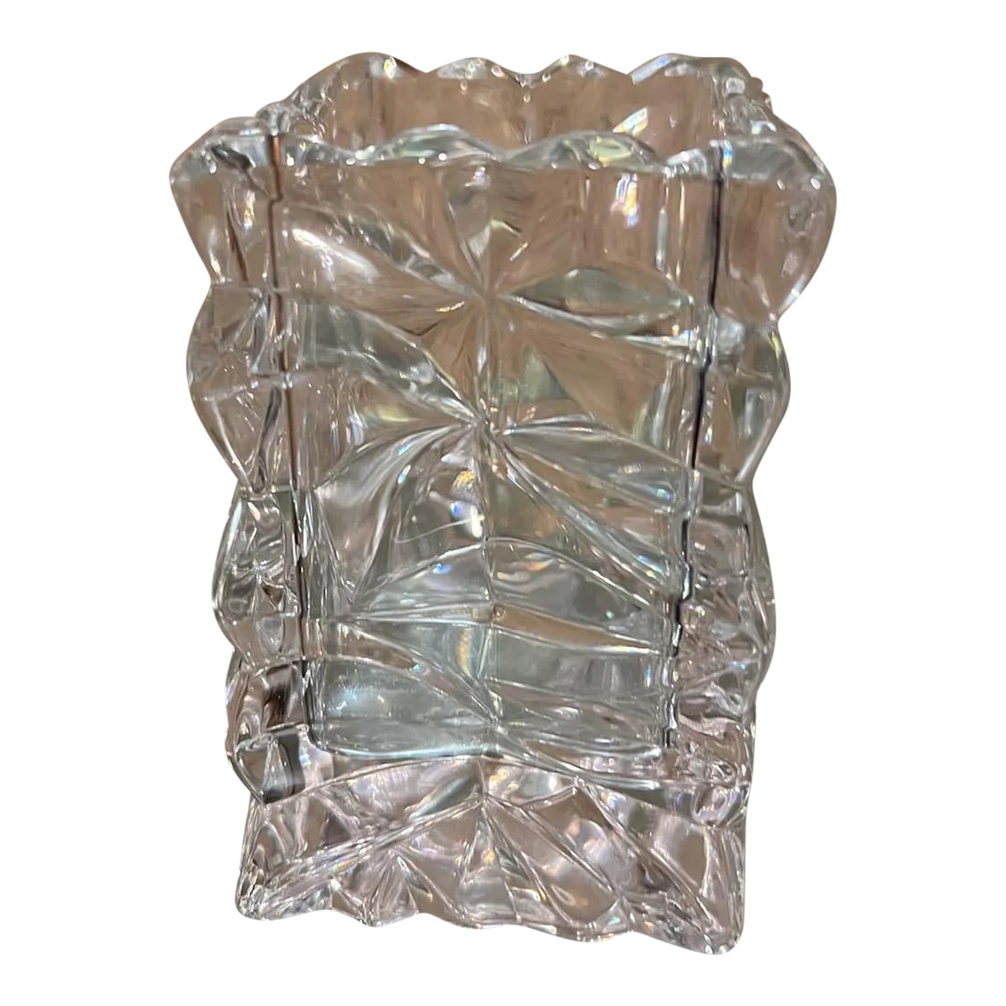 1970s Rosenthal Studio Linie Crystal Crinkle Vase Germany (1 of 7)