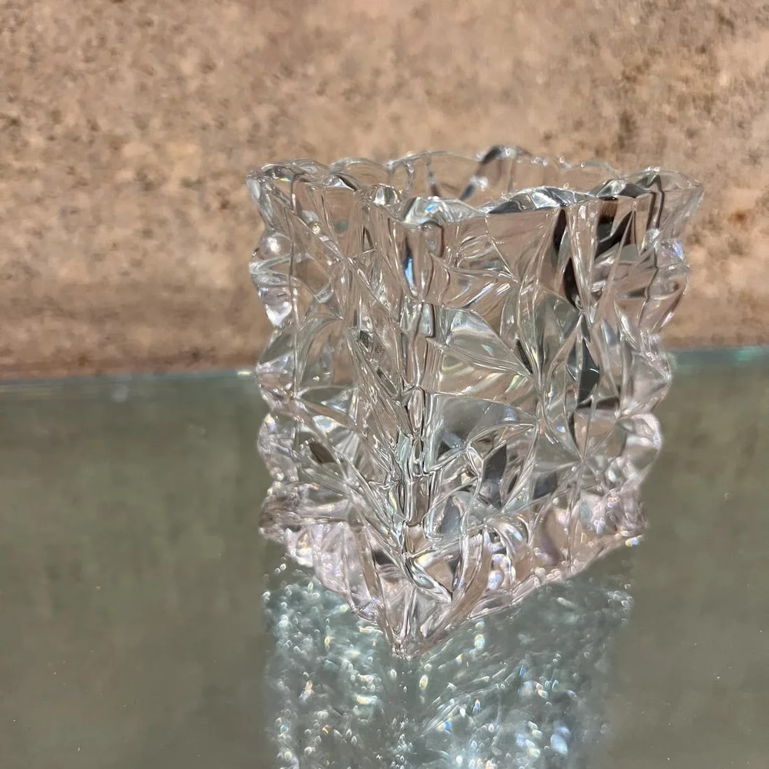 1970s Rosenthal Studio Linie Crystal Crinkle Vase Germany - 4