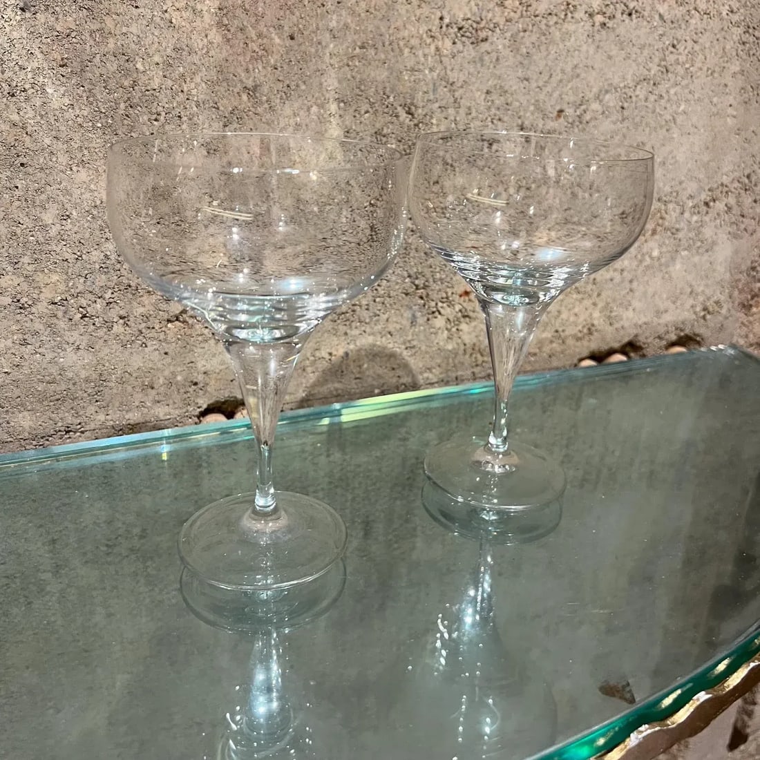 1980s Rosenthal Crystal Champagne Glasses Coupe Bjorn Wiinblad - 5