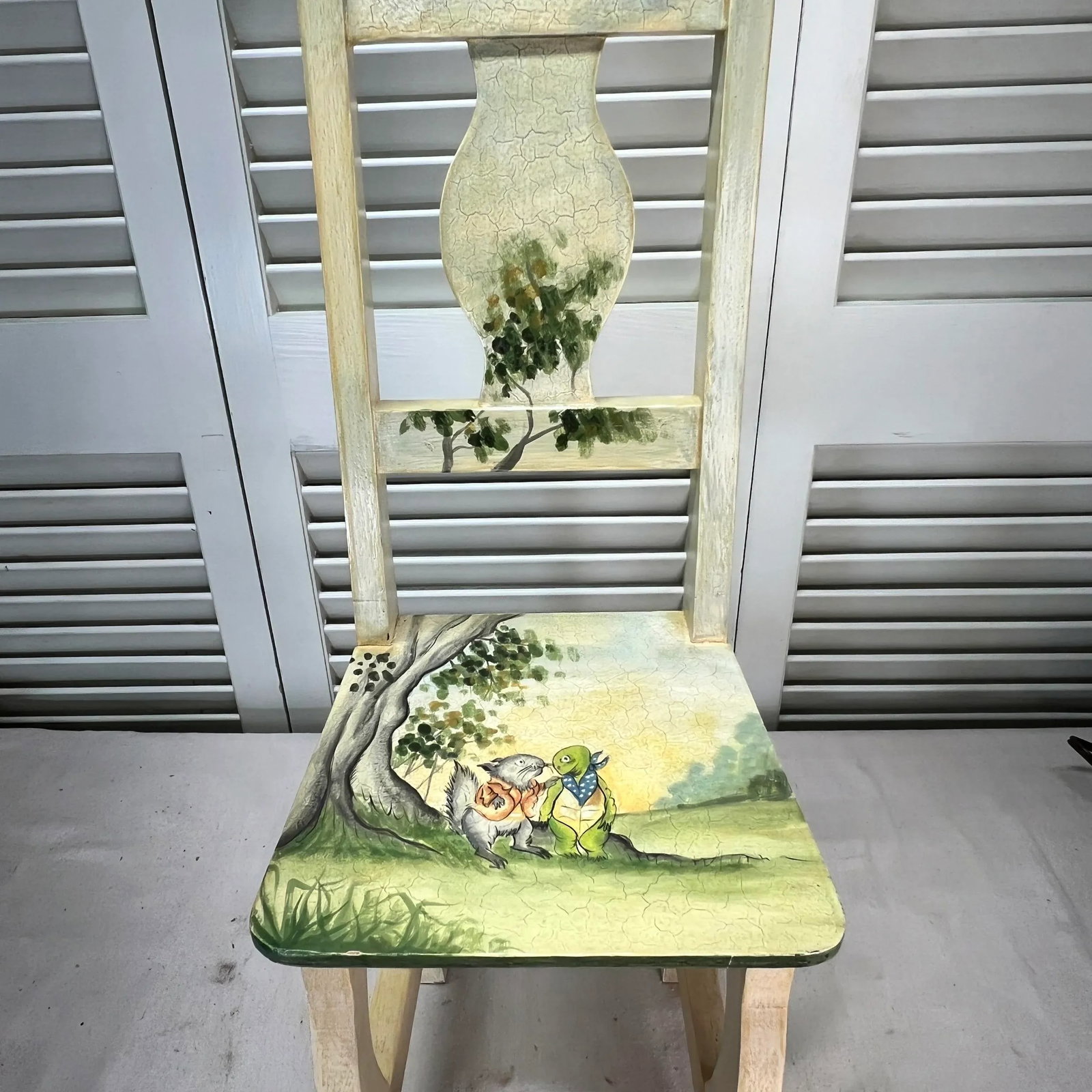 Robert M Weiss Hand Painted Original Art Small Chair - 11