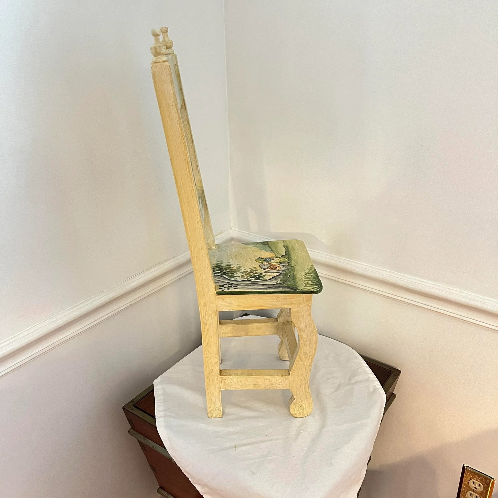 Robert M Weiss Hand Painted Original Art Small Chair - 4