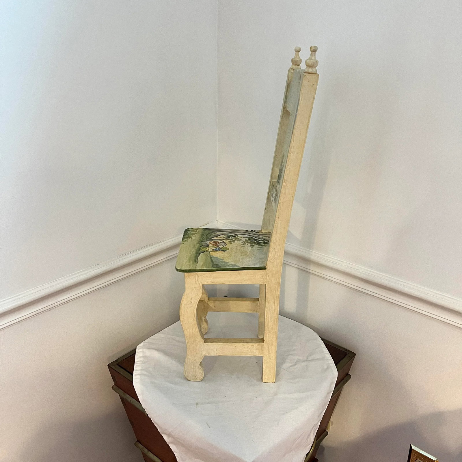 Robert M Weiss Hand Painted Original Art Small Chair - 5