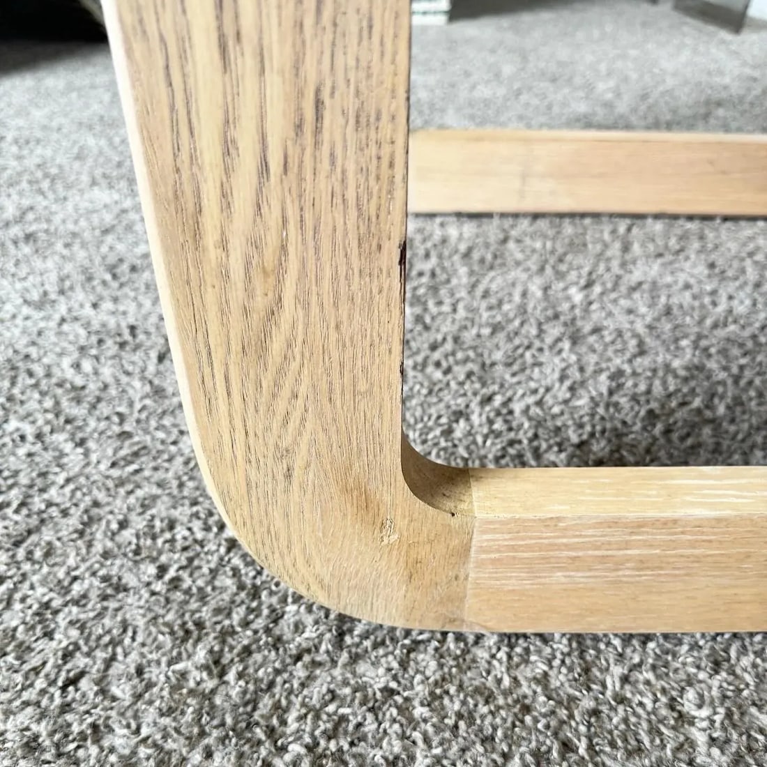 Mid Century Modern Oak Side Table With Smoked Glass Top by Lou Hodges - 7