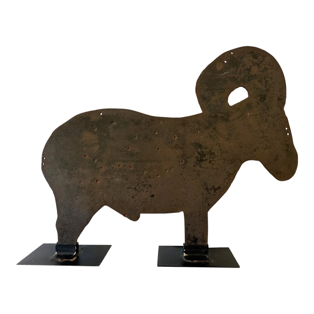 Rare Folk Art Iron Shooting Gallery Carnival Ram Sculpture (1 of 7)