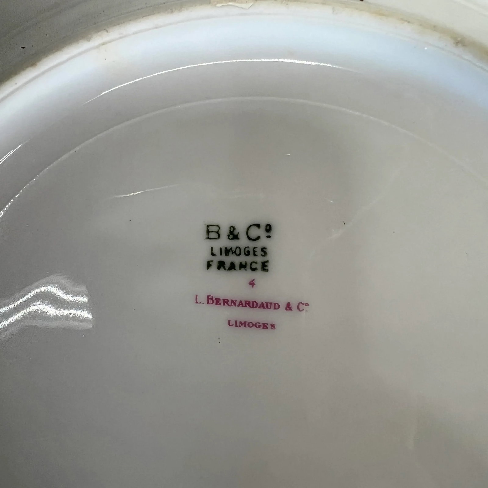 Limoges France Floral Pattern Dinner Plates - Set of 8 - 2