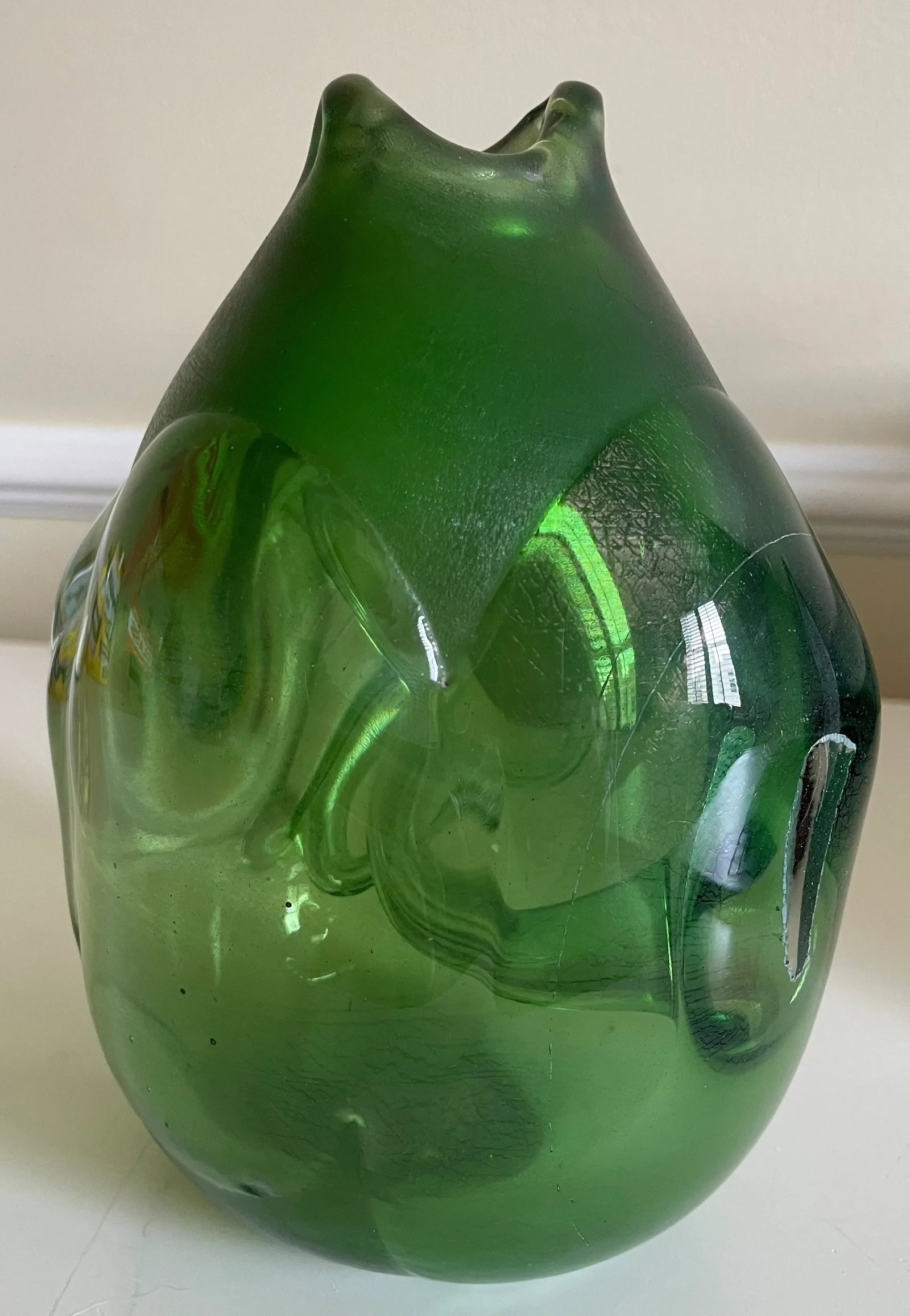 Signed Iridescent Glass Vase by Robert C. Fritz - 11