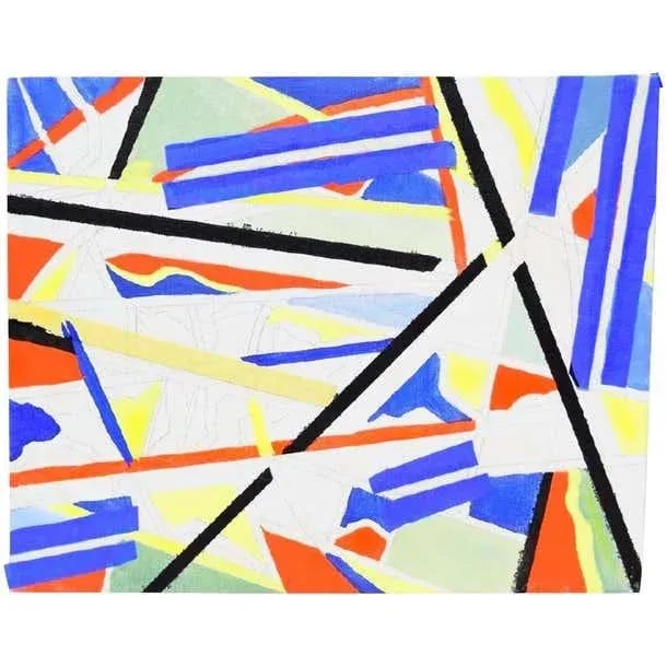 Abstract Expressionist Hard Edge Post-Modern Oil on Canvas by Salvatore Grippi - 4