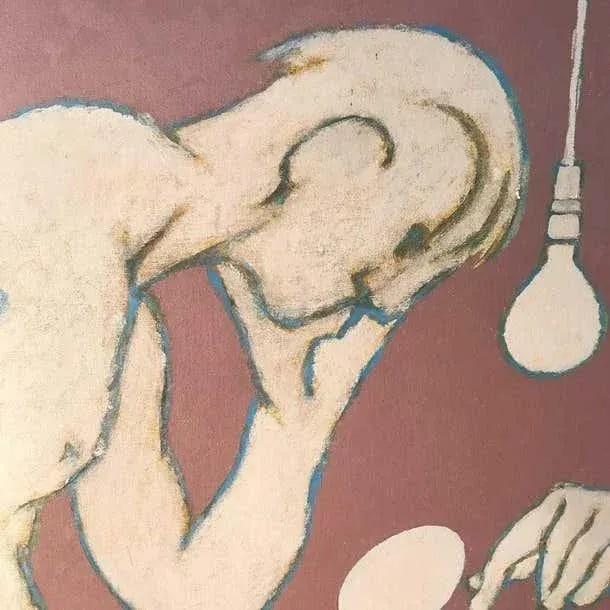 Midcentury Figural Oil Painting "Triumph of the Egg", 1970s - 4