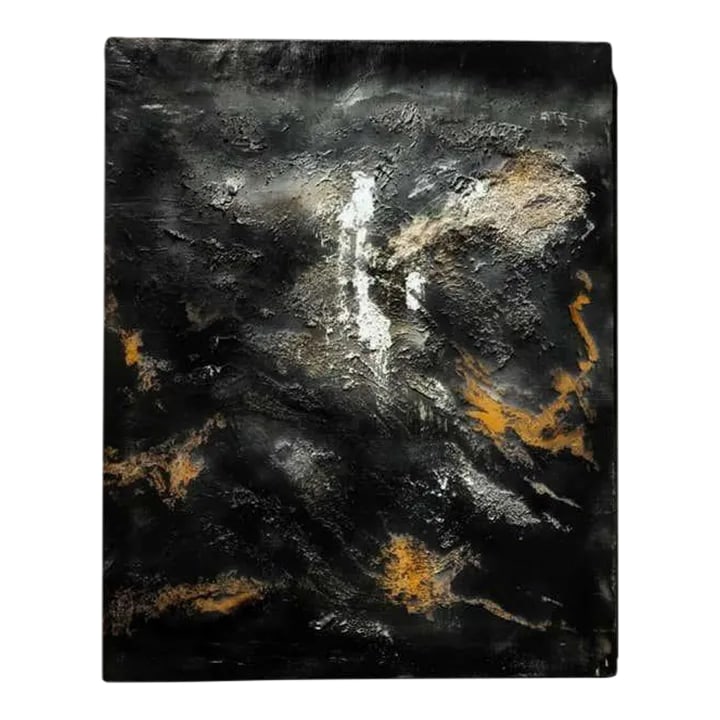 Mid-Century Modern Abstract "Arau Potter" Painting by Xavier Gonzalez, 1969: Mid-Century Modern abstract "Arau Potter" painting by Xavier Gonzalez, 1969 Signed and titled by artist. Measures: Painting: 28.5"x 36". Provenance: From the personal collection of the artist. Gifted