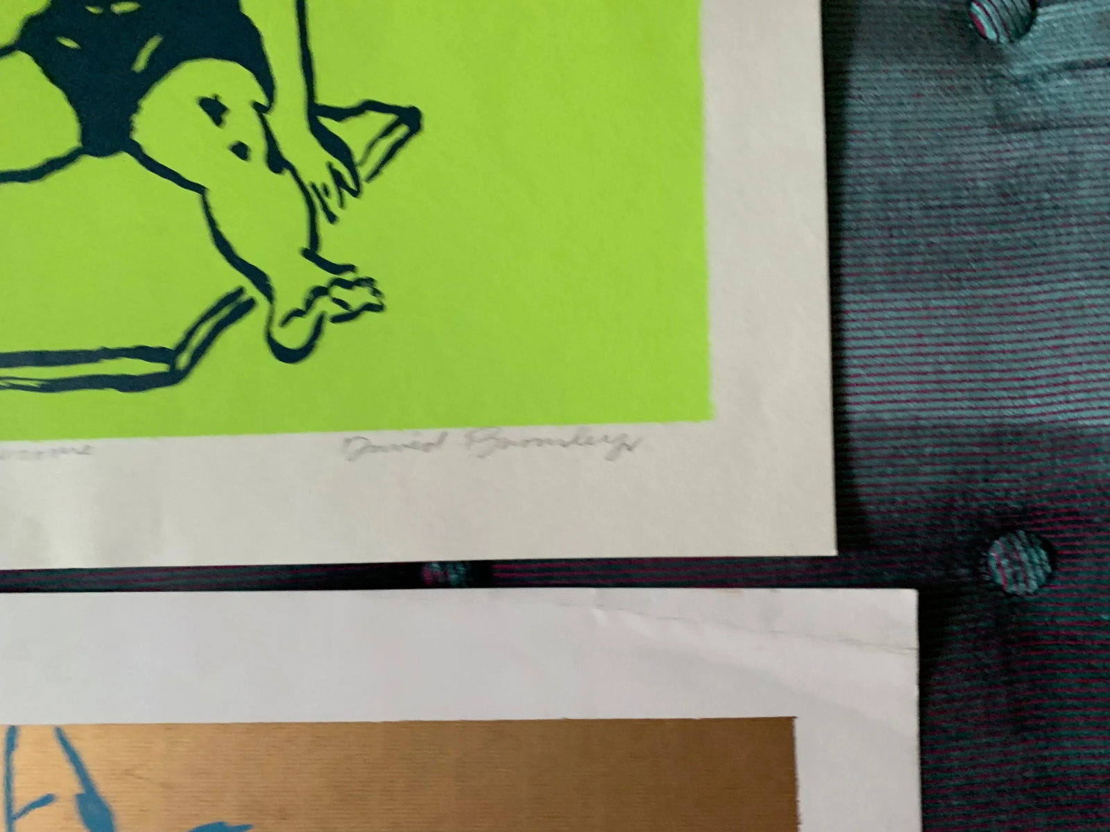 David Bromley Aussie Pop Art Silk Screen Painting "˜Boy Leaping' 1990s Modern Art - 2