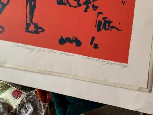 Mid-Century Pop Art Marilyn Monroe Cupid's Bow Print by David Bromley, 1990s - 2