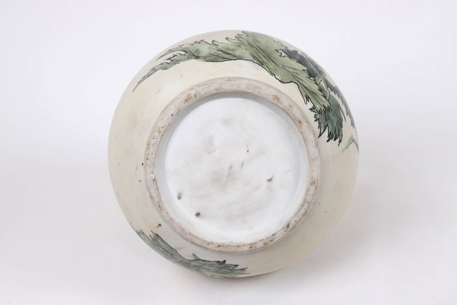Vintage Porcelain With Hand Painted Flowers Motif Vase - 8