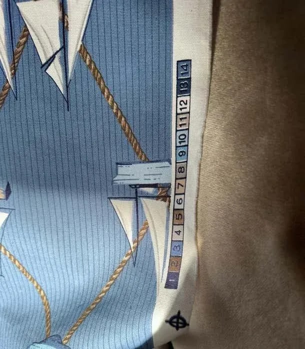 Schumacher Sailboats Nautical Textile Yardage, Cotton, Blue, Vintage, 1990s - 10 Yards - 3