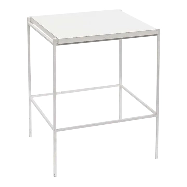 Ladislav Rado White Enameled Steel Modern Side Table, 1955, Knoll and Drake (1 of 5)