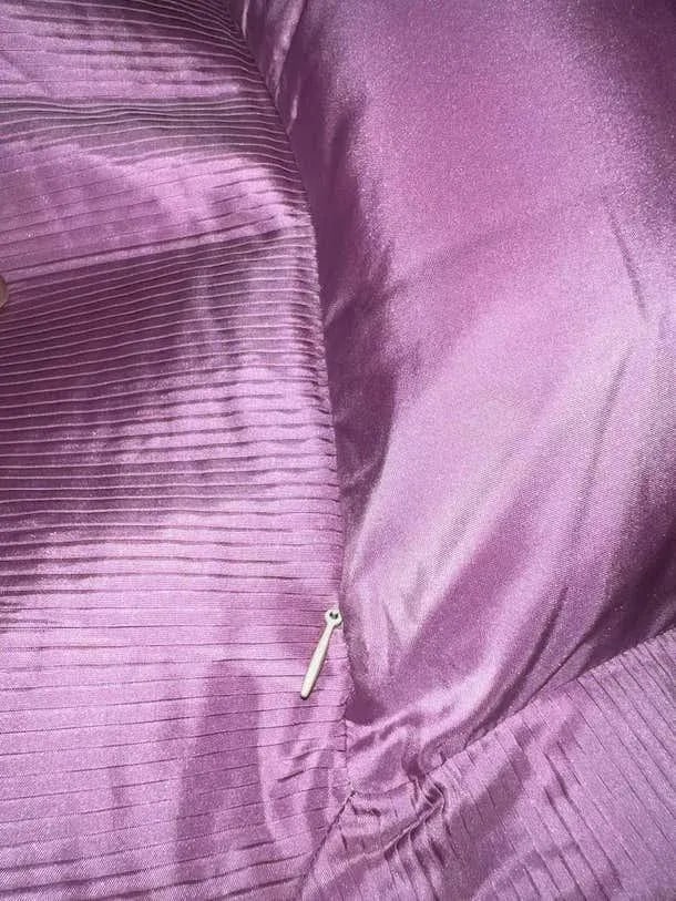 Orchid Pink Origami Pleated Silk Taffeta Crystal Pleat Decorative Pillow Sham - 4
