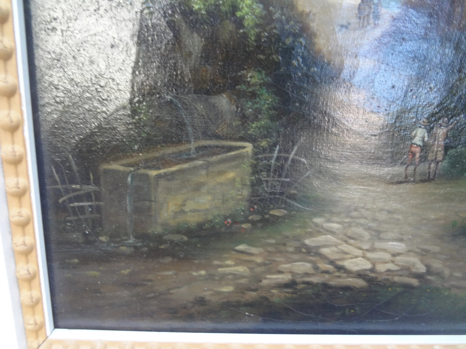 19th Century French Landscape Oil on Canvas Signed Pages - 4