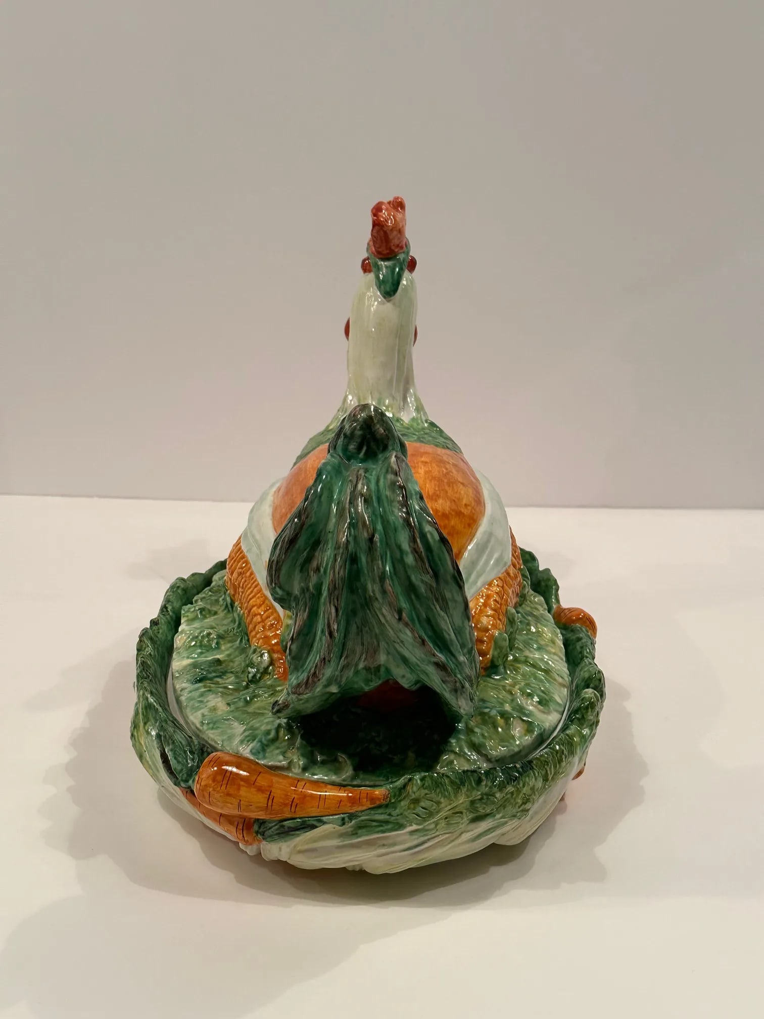 Italian Ceramic Majolica Rooster and Vegetable Tureen - 4