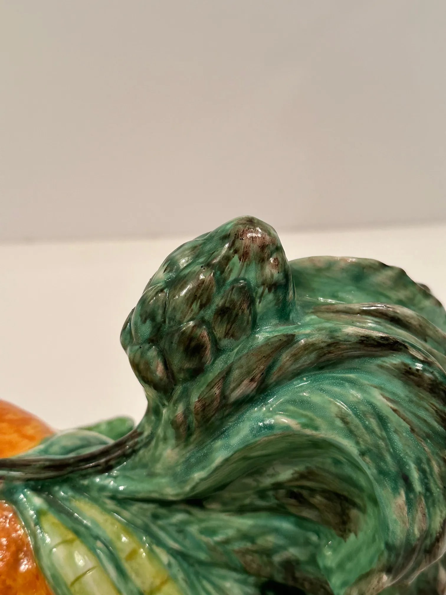 Italian Ceramic Majolica Rooster and Vegetable Tureen - 5