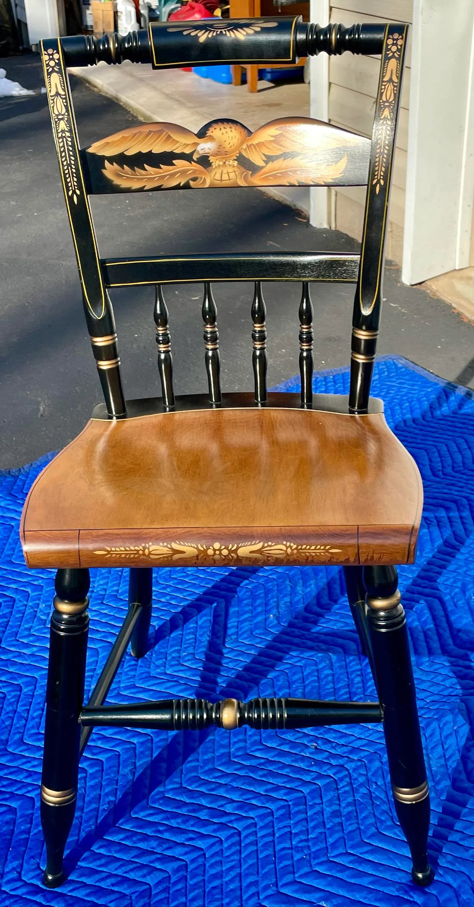 L. Hitchcock Inn Chair With Eagle Stencil - 12