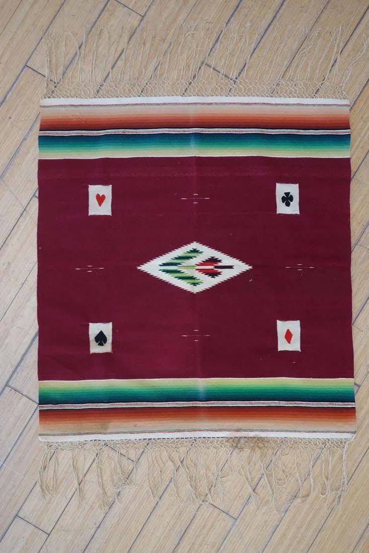 1920s Serapi Card Table Weavings - A Pair - 2
