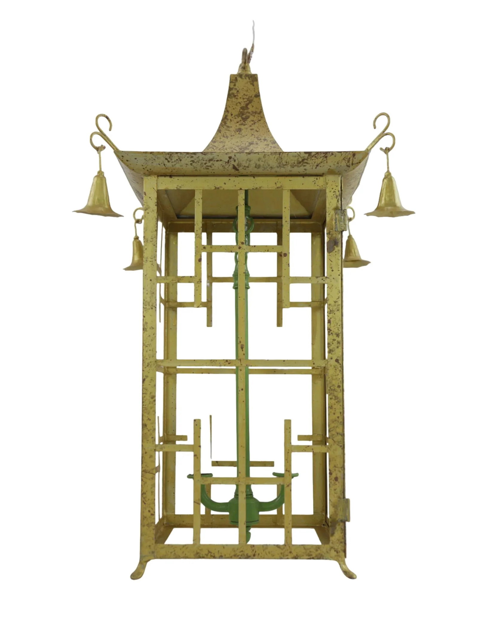 English Regency-Style Gilded Tower Double Light Chandelier - 3