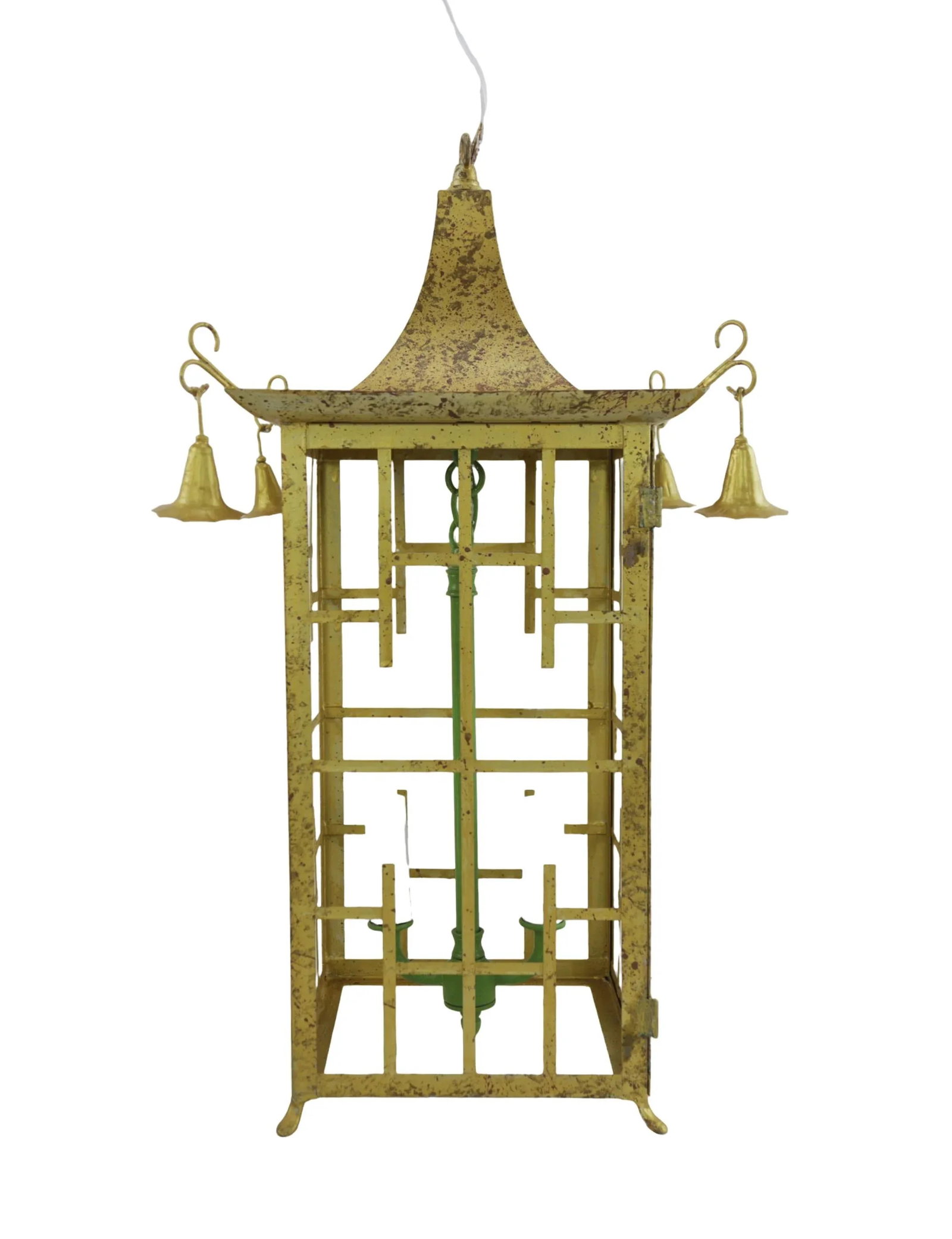 English Regency-Style Gilded Tower Double Light Chandelier - 5