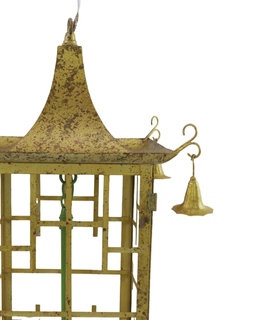 English Regency-Style Gilded Tower Double Light Chandelier - 6