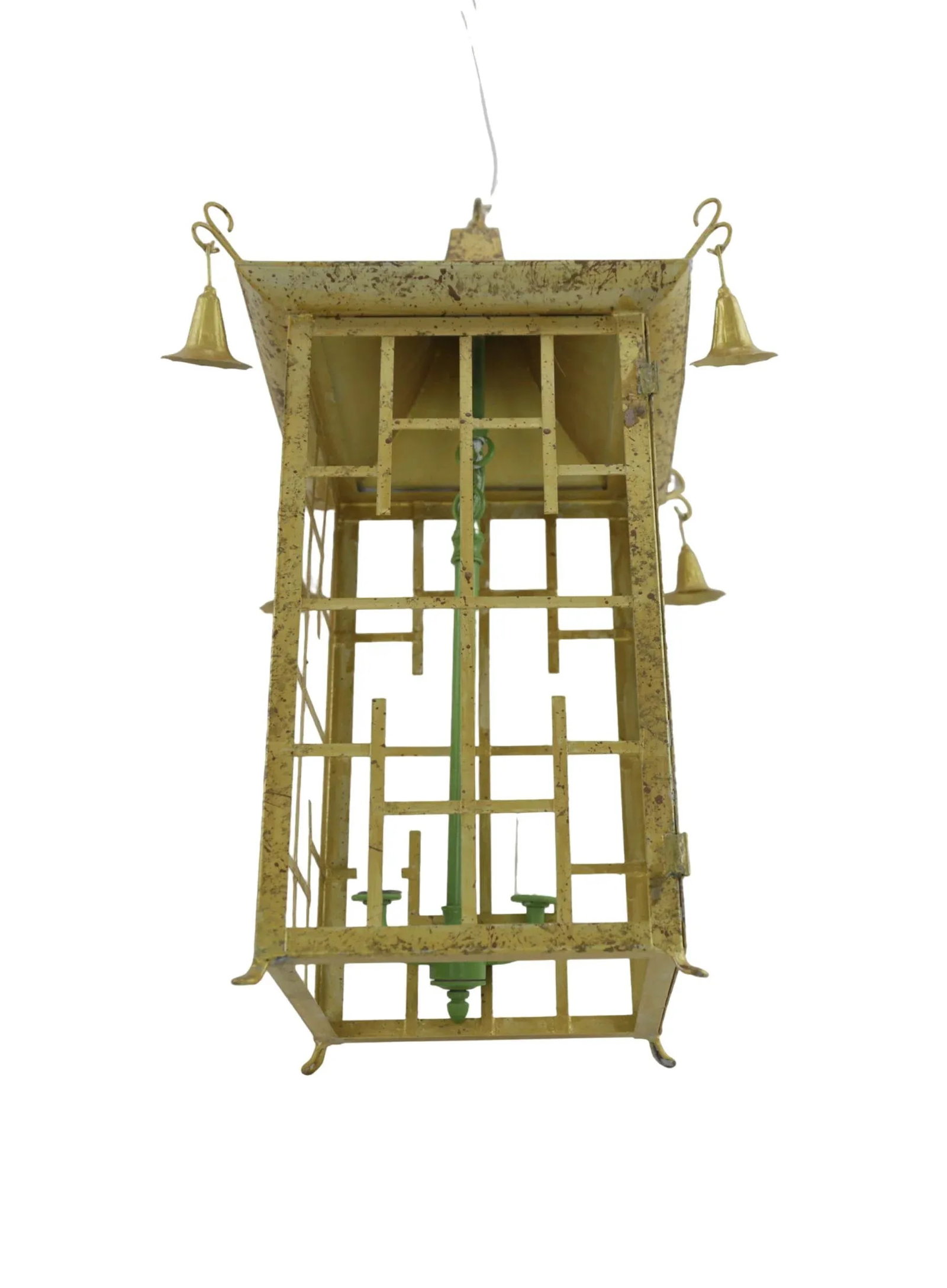 English Regency-Style Gilded Tower Double Light Chandelier - 8