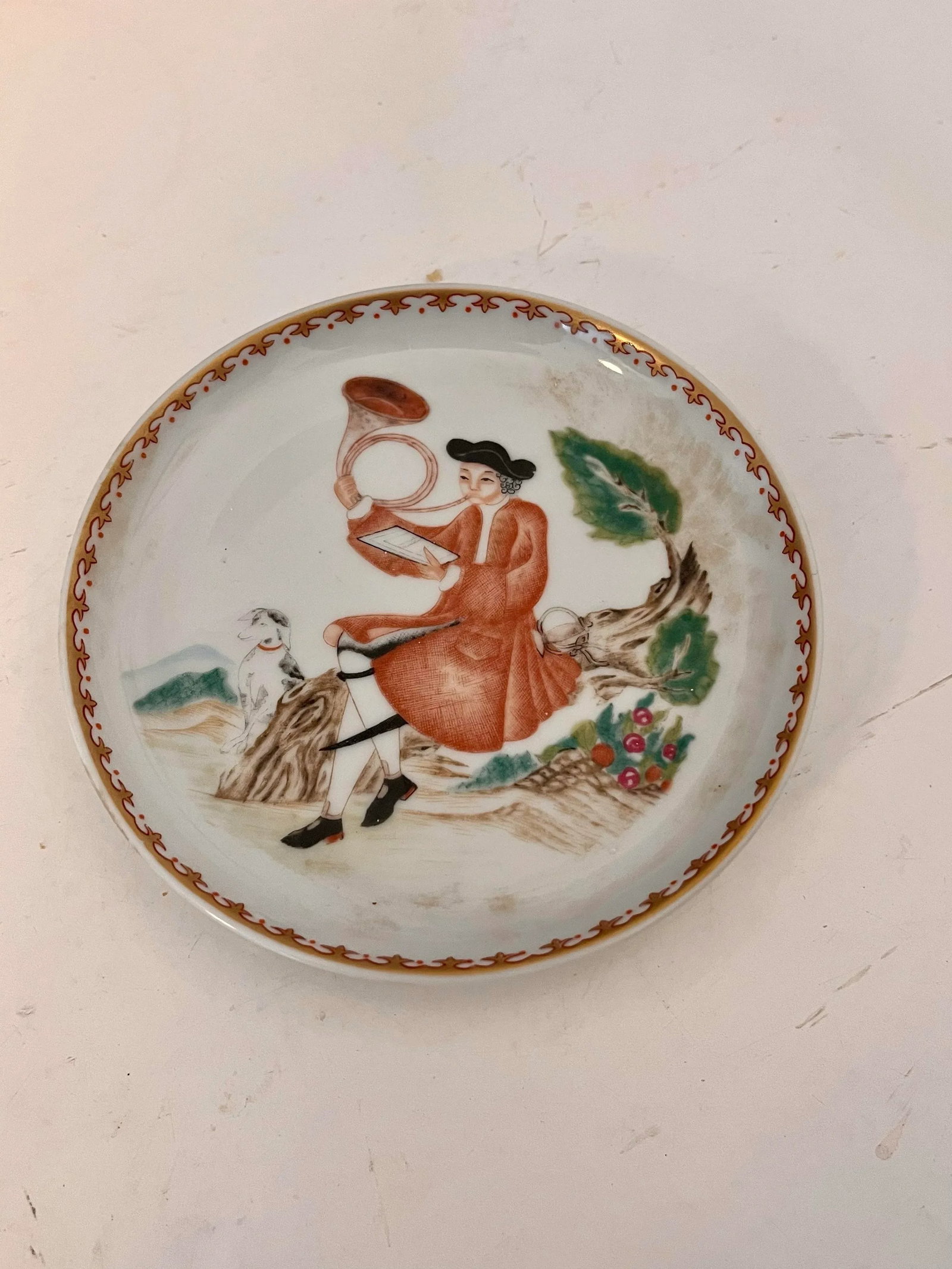 Vintage Mottahedeh Porcelain Alegre Lidded Cigarette Box & Ashtray - 2 Piece Set - 6