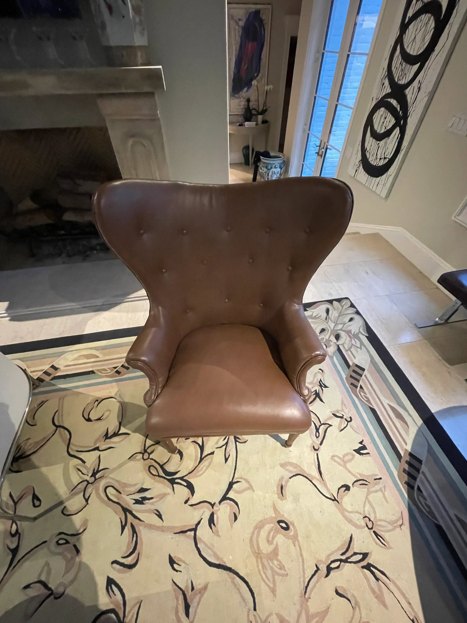 Mid Century Style Walnut Chair - 4