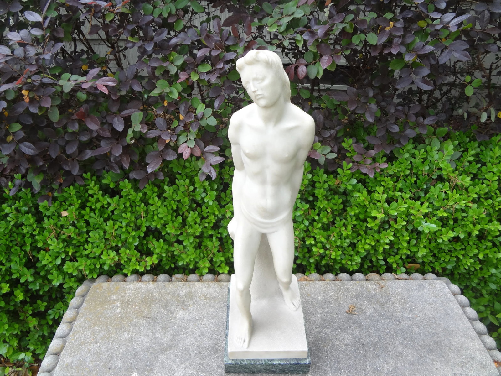 1930s Italian Carrara Marble Sculpture Signed Comana - 3